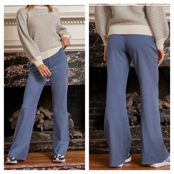Summersalt The Easy High-Waisted Flare Pant in Captain's Blue Size 8 - Picture 1 of 6